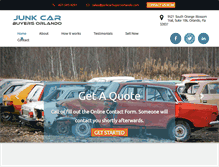 Tablet Screenshot of junkcarbuyersorlando.com